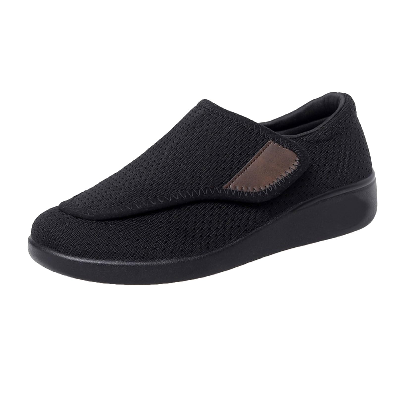 Diabetiker Schuhe Für Herren Und Damen Senioren Fußschwellung Gesundheitsschuhe Weite H Leicht und Bequem Wanderschuhe Extra Weite Atmungsaktiv Walkingschuhe Slip On Freizeitschuhe