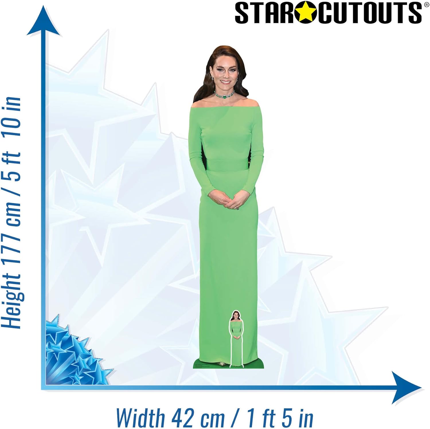 Star Cutouts SC4214 Catherine Princess of Wales Kate Middleton Lifesize Cardboard Cutout with Mini