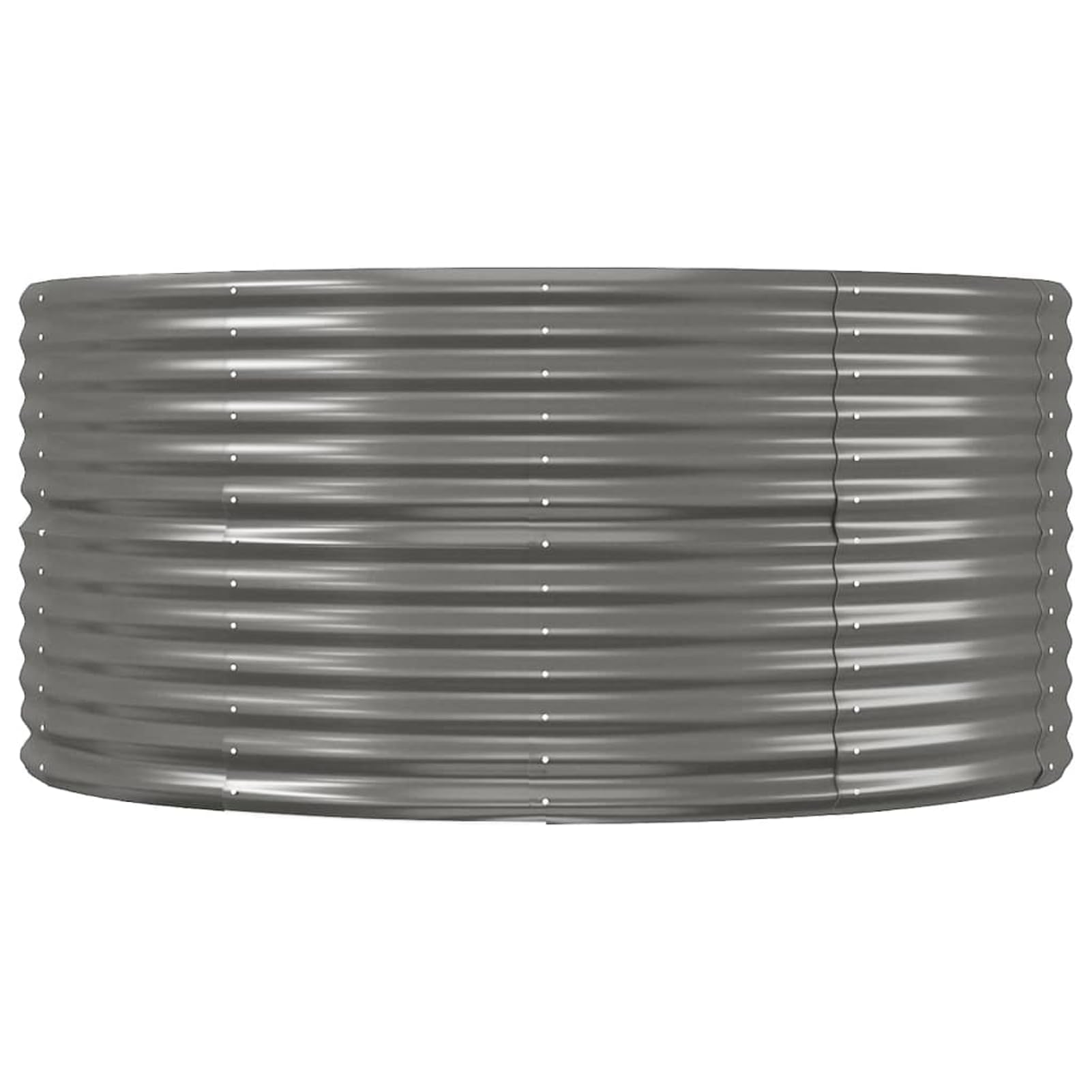 Gecheer Letto Rialzato per Giardino, Fioriera da Esterno Ovali 212x140x68 cm in Acciaio Zincato per Balcone Patio e Orto