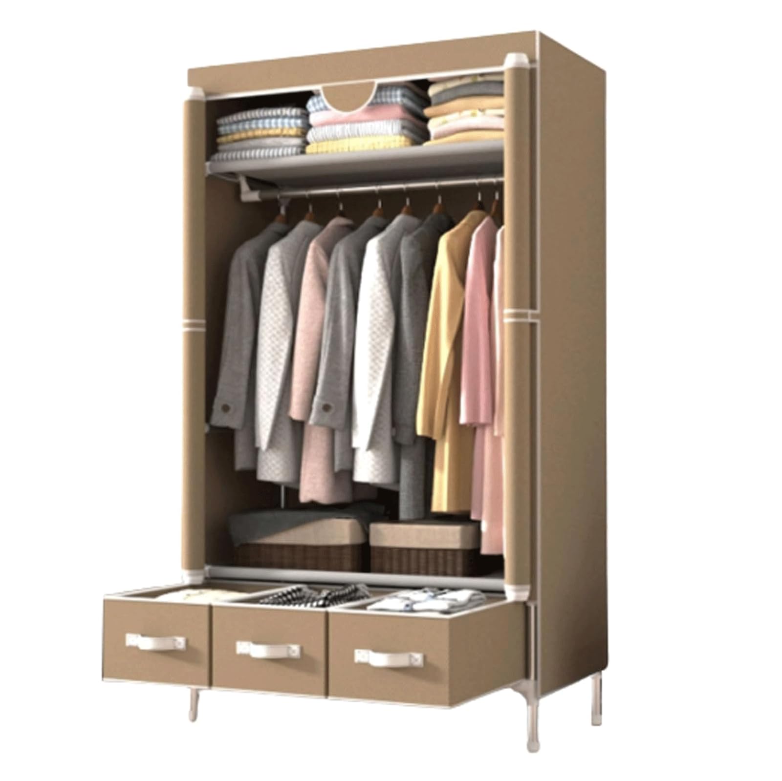Armoire suspendue en tissu pour remédier au manque de placards de chambre