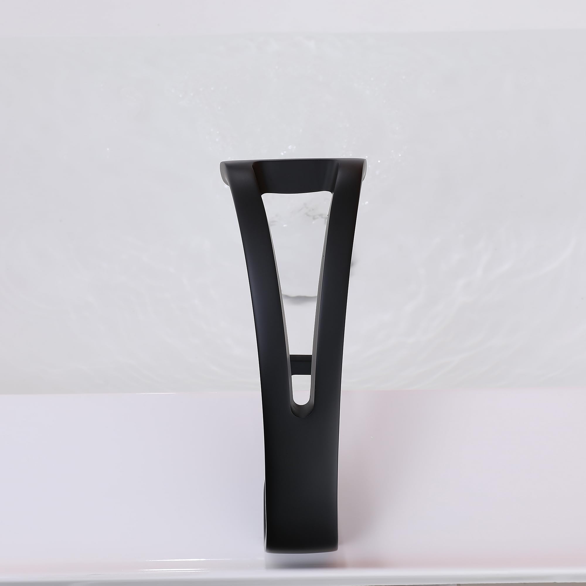 Rubinetto Bagno Cascata Nero, Miscelatore Lavabo Stile Moderno, Monocomando a Cascata Con Acqua Calda e Fredda
