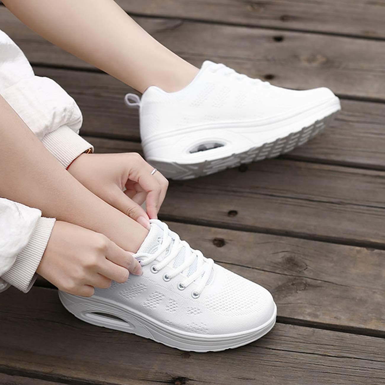 [Fatyet] 船型底ナースシューズ レディース シューズ 厚底スニーカー 軽量 レースアップ ウォーキングシューズ 看護師 作業靴 歩きやすい 疲れない 婦人靴 厚底シューズ