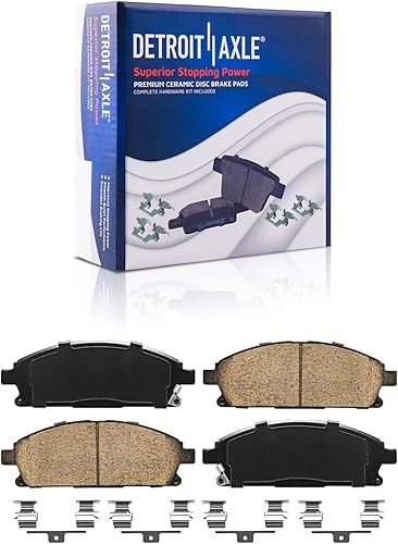 Miniatura 507 de Detroit Axle - Pastillas de Freno Delantero para Ford Fusion Lincoln MKZ Zephyr Mercury Milan Mazda 6, Pastillas de Freno Cerámica Reemplazo