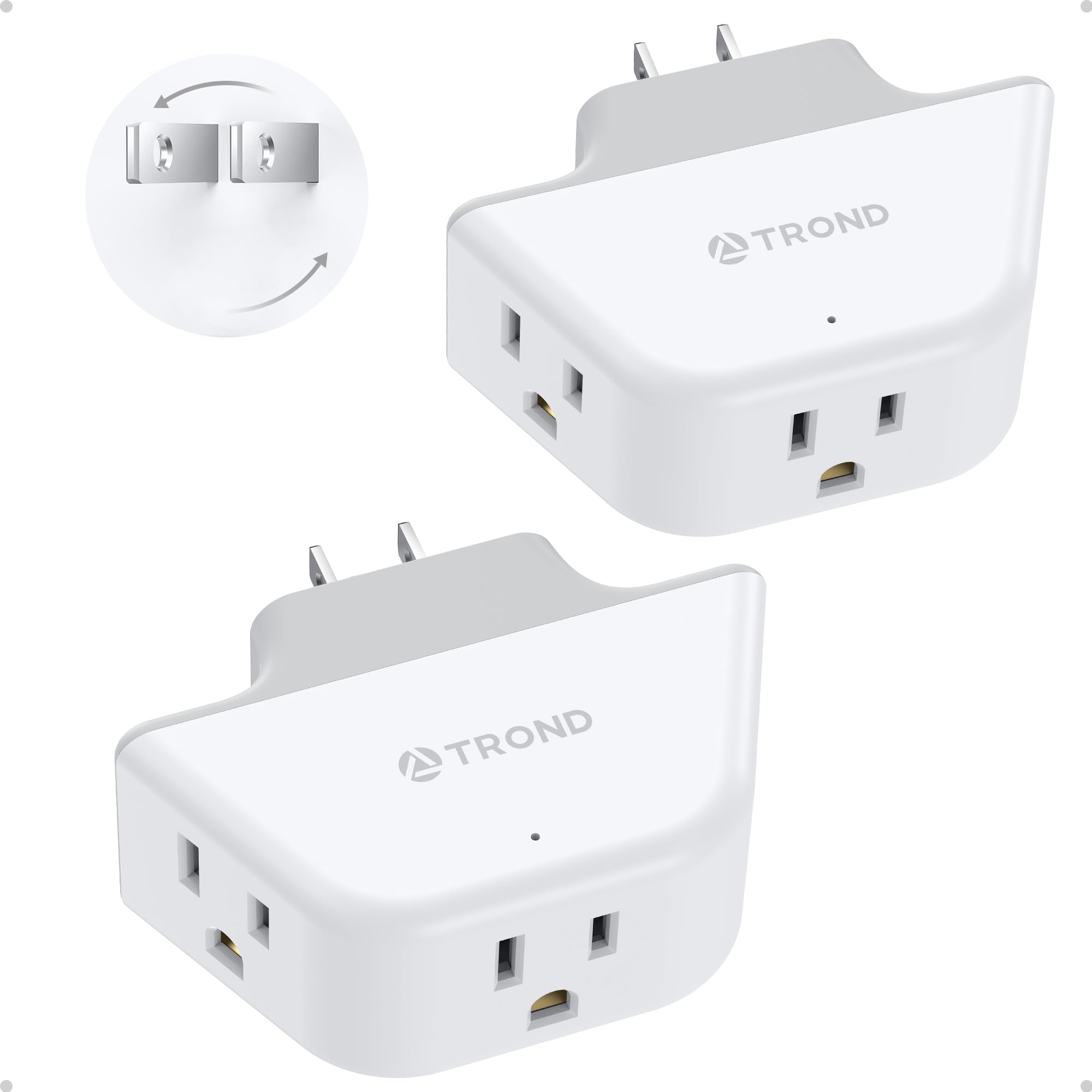 TROND 2-Pack Outlet Extender - Multi Plug Adapter -27 TROND 2-Pack Outlet Extender - Multi Plug Adapter -27