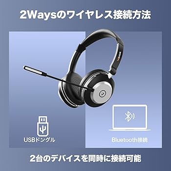 Amazon.co.jp: Wantek ワイヤレスヘッドセット Bluetoothヘッド
