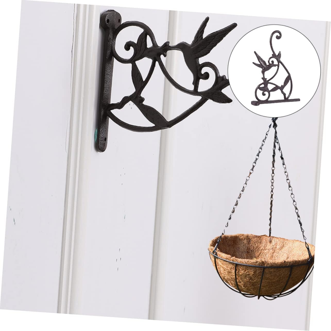 Mikikit 2pcs Indoor Plant Hanger Brackets Multi-Function Garden Flower Pot Holder Decorative Lantern Hanger