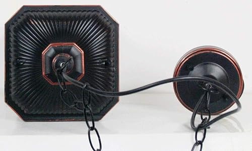 Miniatura 3 de Garden Creativo Outdoor Hanging Light - Retro Aluminum and Frosted Glass Chandelier for Terrace and Balcony