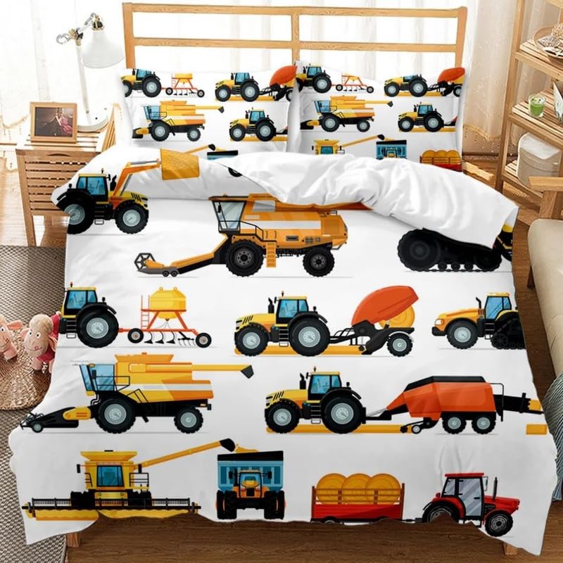 Parure de lit 220x240 véhicule d'ingénierie pour une chambre d'adulte moderne