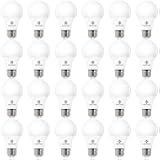 24 Pack 8W Daylight Light Bulbs White 5000K, 60 Watt Equivalent Non-Dimmable Led Bulbs, A19 Standard Bulbs, E26 Base, 800 LM, Efficient 8 Watt Light Bulbs for Living Room, ETL/UL Listed