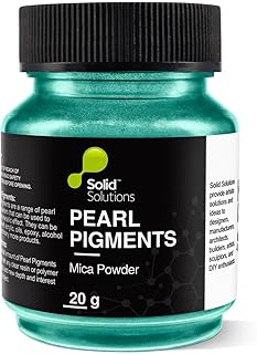 Mica Powder for Epoxy Resin, Pearlescent Natural Metallic Pigment Powder for Lip Gloss, Nails, Slime, Bath Bombs Soap, Making Polymer Clay | Colour - Flash Jade