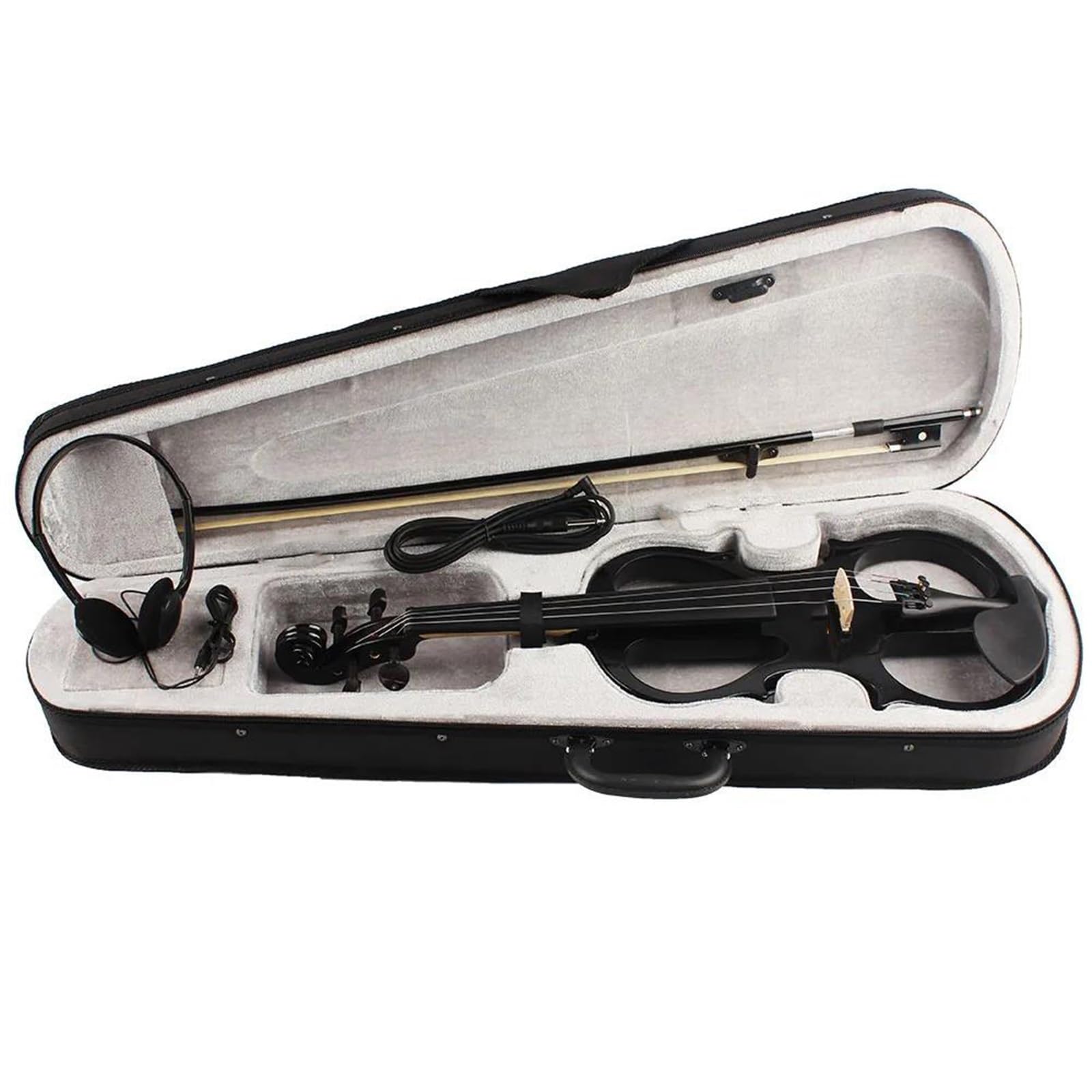 Violino 4/4 Violino Elettrico Elettro Strumento A Corde Di Violino Silenzioso Con Custodia Cavo Audio Cuffie Parti E Accessori Per Violino