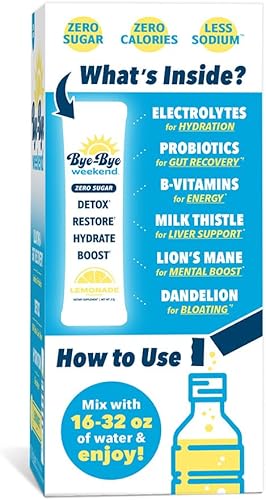 Miniatura 7 de Mezcla de bebida desintoxicante con electrolitos, para hinchazón, recuperación, fatiga, niebla cerebral, probióticos, melena de león, cardo mariano,