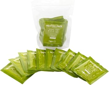 Flameless Heating Packs 10 Pack- Water Activated Food Warmer, Portable Food Warmer - Heats Milk to 100F 38C in 2 Minutes, Camping, Hiking, Travel & Emergency Model BP-010 10g