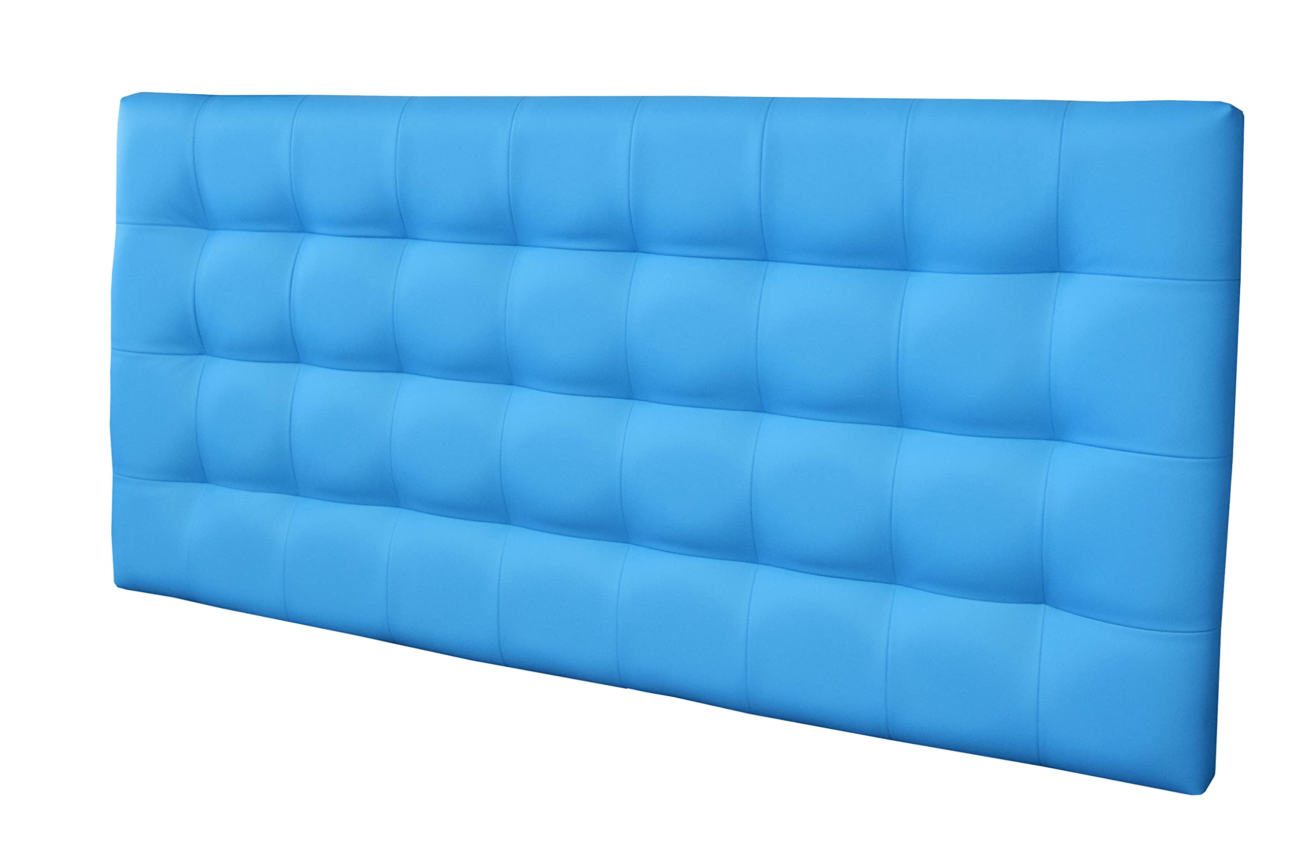 OONEK-Decco Cabecero de Cama Kansas Tapizado en Polipiel, Acolchado, Diseño Moderno Elegante, Cabezal para Dormitorio, Cama Juvenil y Matrimonio (105x70, Turquesa)