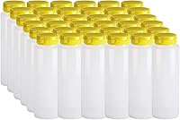 Vista 20 de Pinnacle Mercantile Botellas de condimento de plástico fáciles de apretar con tapa superior roja de 8 onzas, juego vacío 12