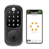 Assure Lock with Wi-Fi – Black Suede Smart Lock for Front Door with Touchscreen Keypad, App Control, Backup Key, and Deadbolt – Secure Keyless Entry Door Lock, YRD226-CBA-BSP