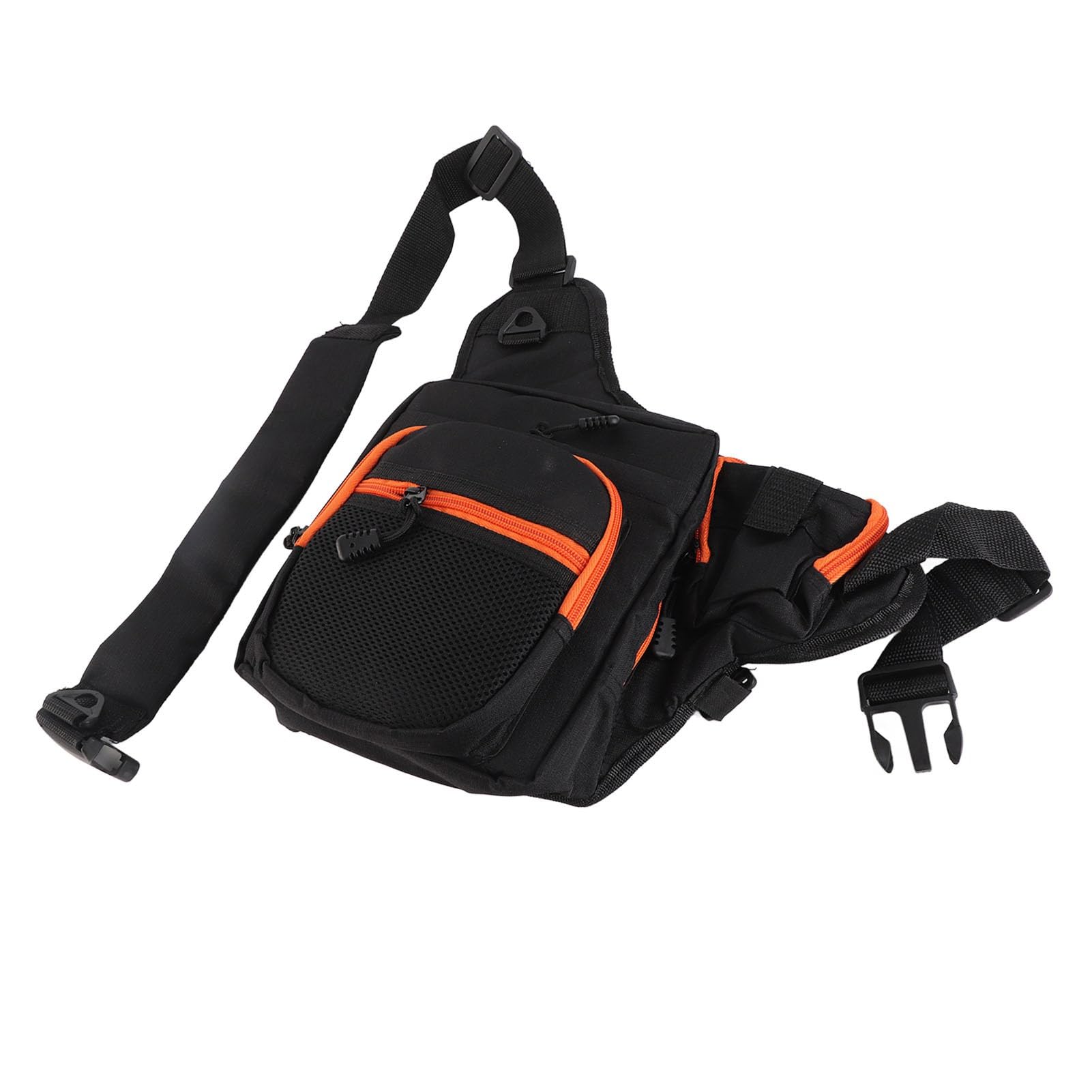 Acouto 32*39*12CM Torba Wędkarska ILure Wielofunkcyjny Wodoodporny Płócienny Kołowrotek Torba na Przynęty Pudełko itp. Kieszenie na Szczypce do Twojego Wielofunkcyjnego Liczne i Sprzęty do (BLACK)