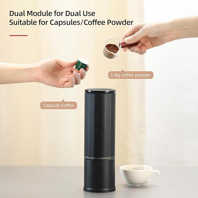 Cafetera Portátil 15 Bar Automática para Espresso con USB-C miniatura 3
