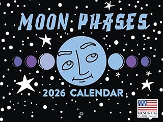 Moon Phases Calendar 2026 Monthly Wall Calender 12 Month | American Made In The USA