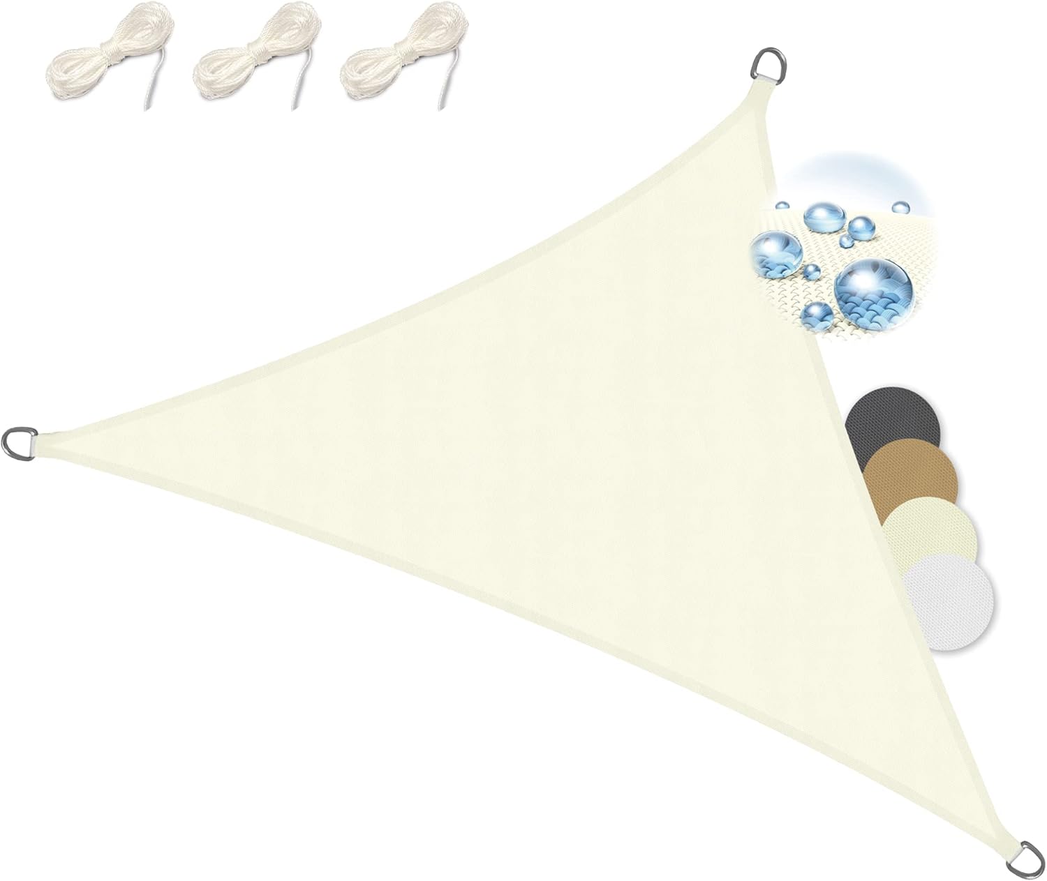 Tenda A Vela Sol Royal 3x4m - Impermeabile, Anti-UV, Per Giardino E Terrazza, Grigio - Foto 10