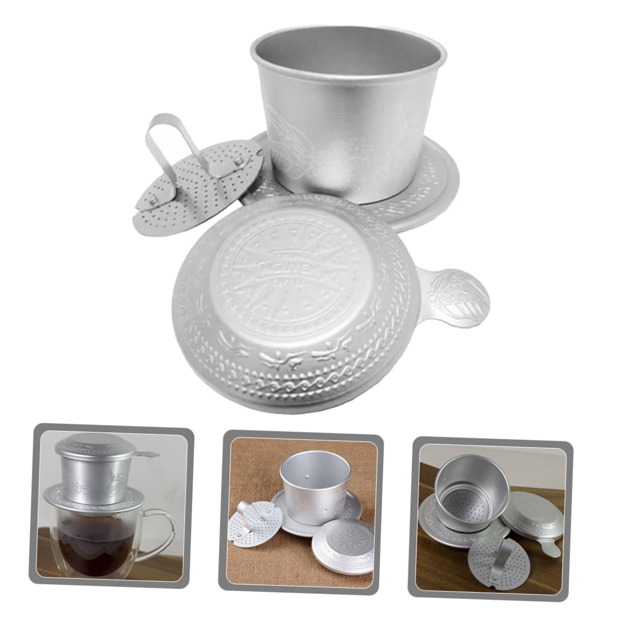 ABOOFAN Kaffeefilterpresse 5 Sets Tragbarer Kaffeefilter Offee Drip Vietnamesische Kaffeemaschine Kaffeezubehör Vietnamesischer Kaffeefilter Kaffeeliebhaber Tropfkaffeefilter Kaffeezubehör Für