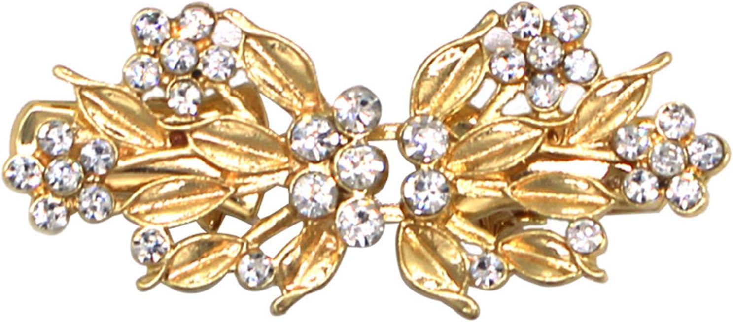 Stylish Rhinestones Collar Clips for Women Versatile Scarf Buckles Accessory Comfortable Wear Cardigan Brooch Ornament Metal Sweater Chain
