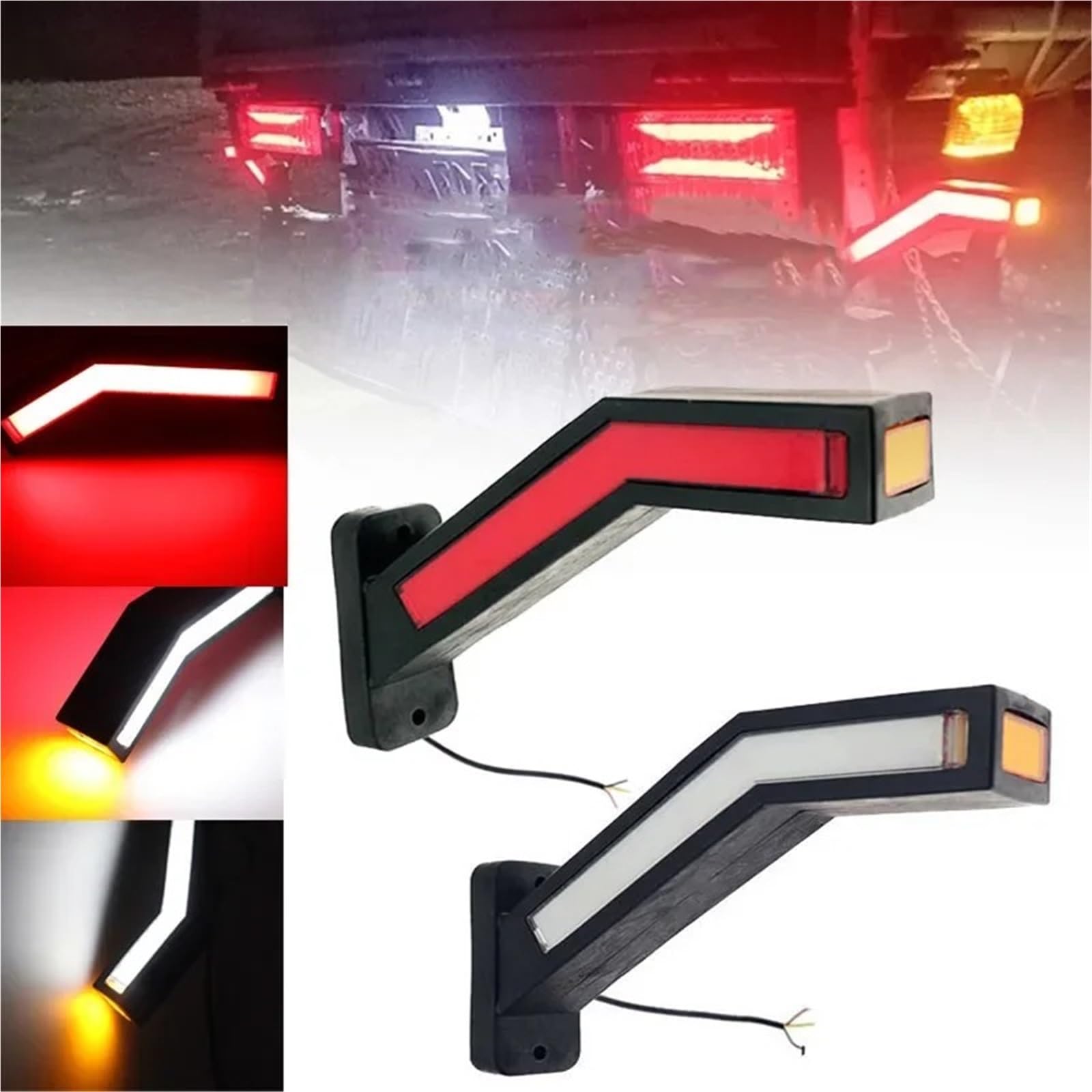 Luz Trasera 2 Luces Traseras Para Remolque Camión 12V-24V 147 LED Señal Freno Intermitentes, Luces Traseras Freno Linterna.