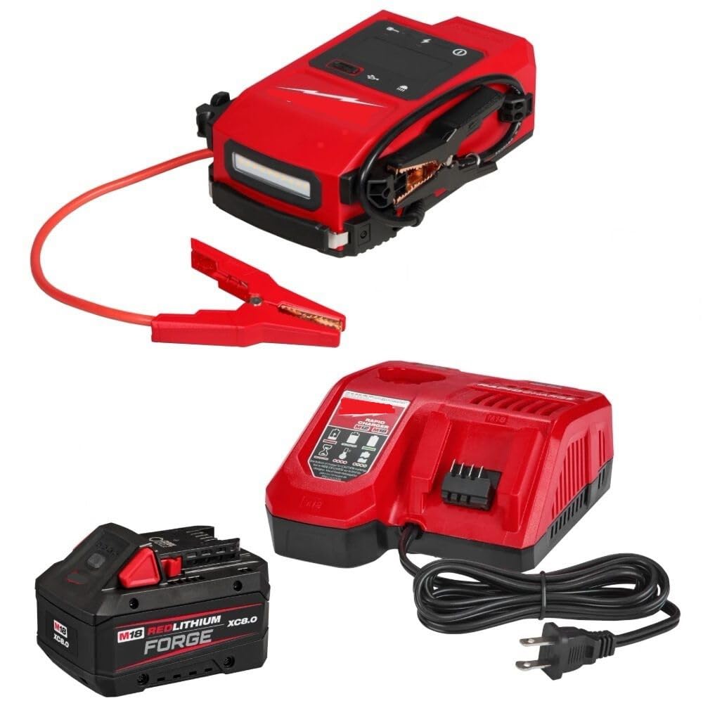 for Milwaukee v M18 Hotshot Jump Starter Redlithum XC8 0 Starter Kit Bundle