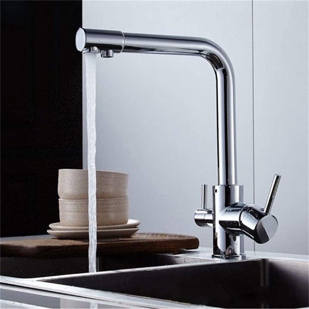 Robinet de cuisine eau pure double flux pour eviter les fuites