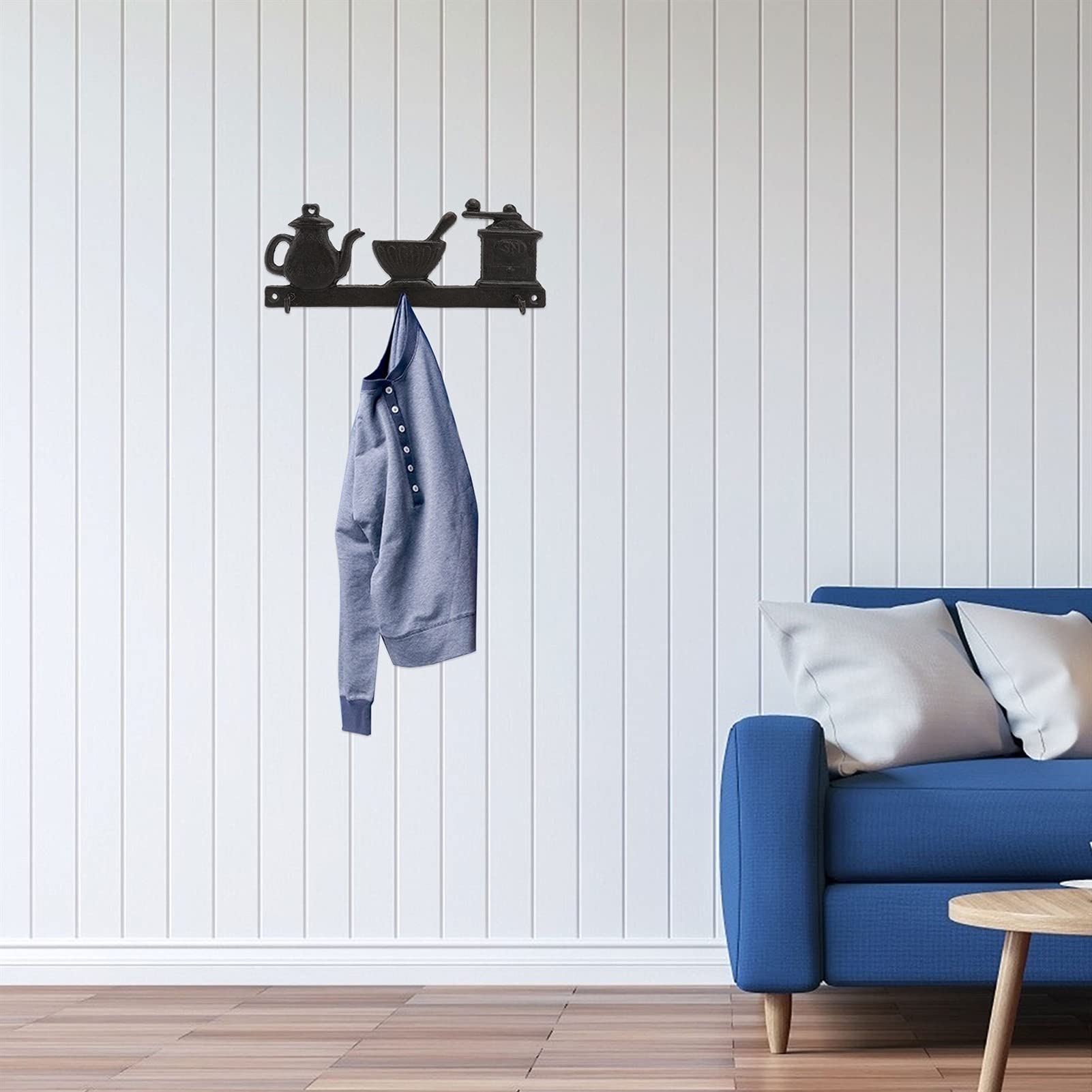 Wieszak ścienny na ubrania 1 PC Retro Czajnik Odzież Hak Wiszący Coat Rack Creative Iron Wall Hook (10.49x4.13x2.16inch) Haczyk do drzwi