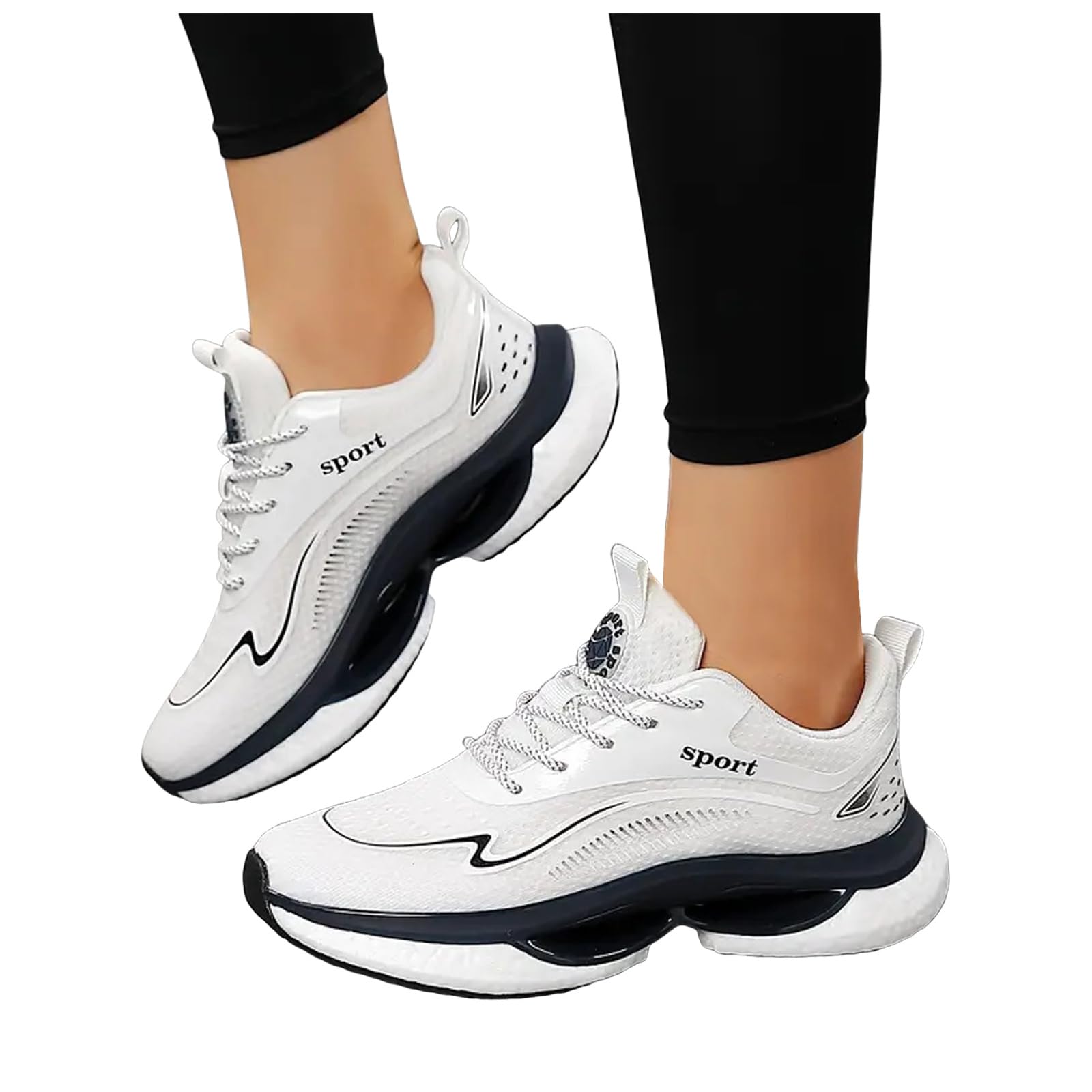 Genérico Zapatillas De Running De para Mujer, Deportivas, Tenis Zapatillas para Correr Mujer Cuero Blancas Zapatos S Lona Correr Ultraligeras Y Transpirables