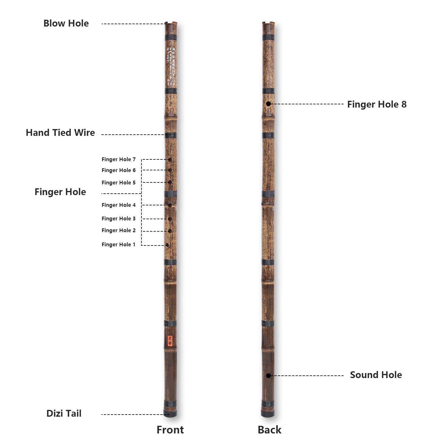 YCXYQ G key - Bamboo Xiao Chinese Traditional Musical Instrument Professional Zizhu Vertical Xiao Flute
