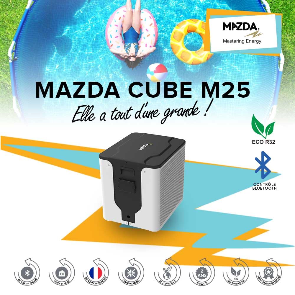 MAZDA - Bomba de calor para piscinas pequeñas y cubos M25 (hasta 25 m3)