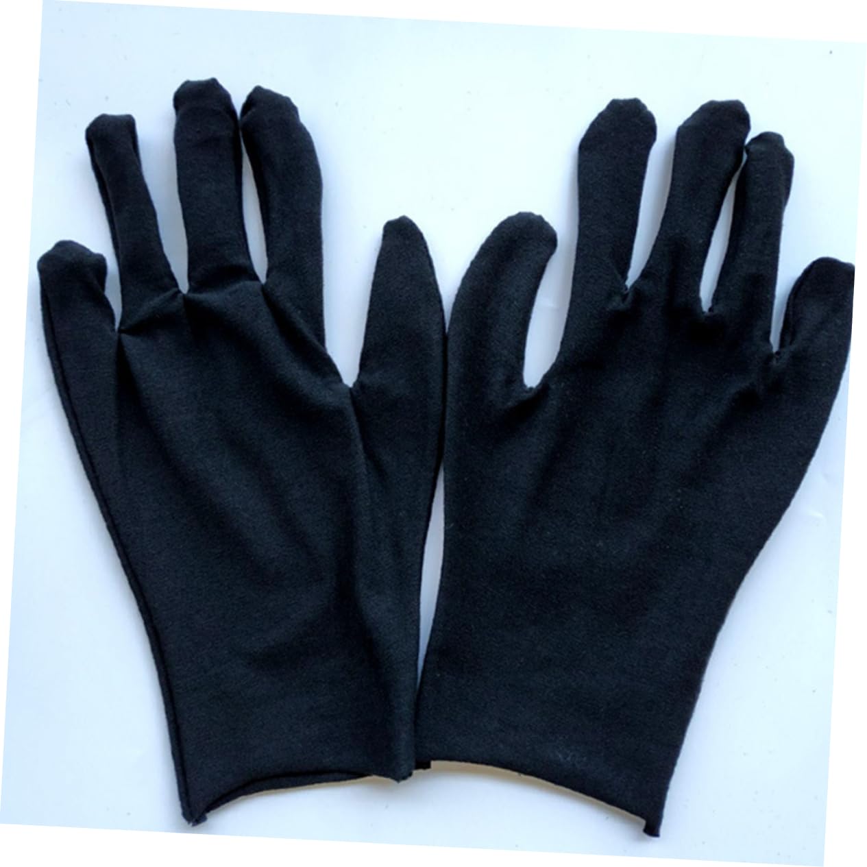 PartyKindom Guantes de Algodón Negros para Trabajo Resistentes y Transpirables, 12 Pares, Impermeables y Anti-corte, Ideales para Jardinería y Uso Industrial