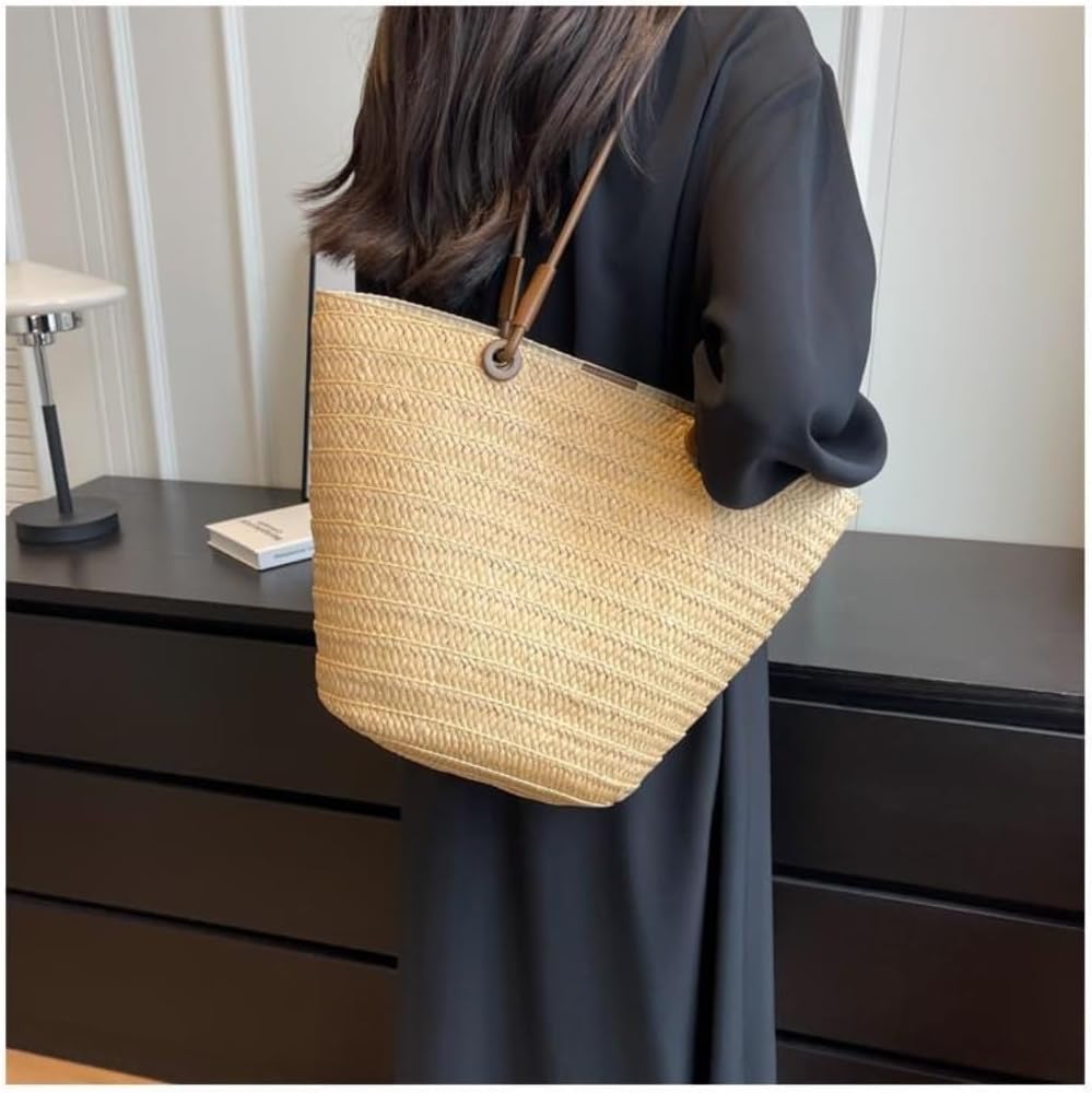 Handbag Straw Woven Bag Women Summer Fashion Woven Bag Seaside Beach Bags Shoulder Tote Bags Straw