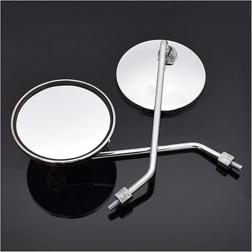 Mirror Motorcycle Round Back View Mirror Moped Side Mirror 8mm 10mm For Kawasaki NINJA 400R GTR1400 ZX14R Z1000SX H2R
