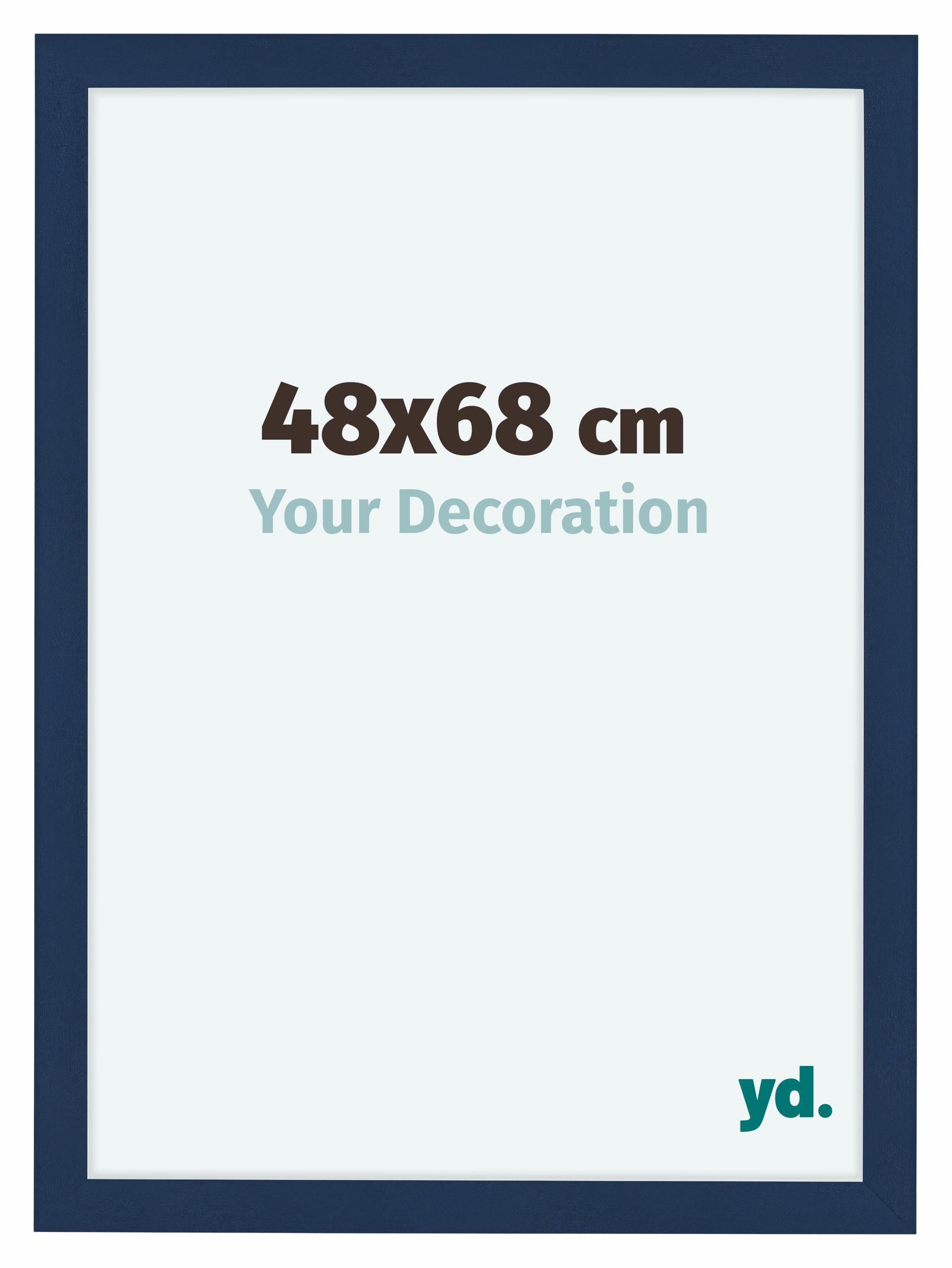 Your Decoration - Picture Frame 48x68 cm - Dark Blue Swept - Decorative Wall Frame in MDF with Antireflection - Frame 48x68 - Como
