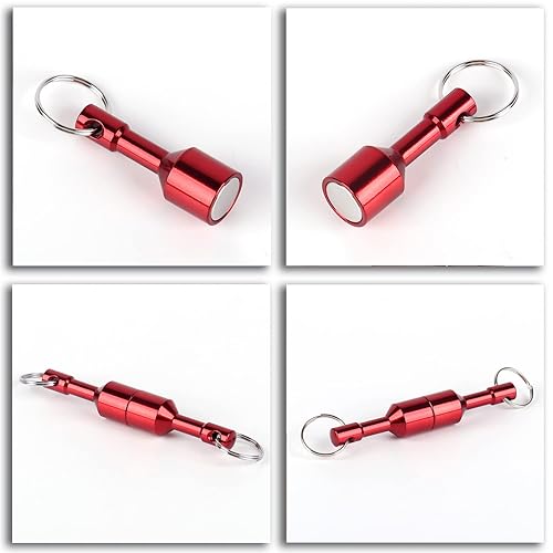 Miniatura 2 de Imán de llavero para probar latón, imanes de bolsillo rojo N52 para bolso con neodimio magnético fuerte de tierras raras, oro, plata, joyas, imán de