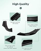 Vista 5 de SCITOO Difusor Separador Canard Parachoques Trasero Izquierdo Derecho Negro Brillante Faldón Alerón Inferior Labio de Parachoques Separadores