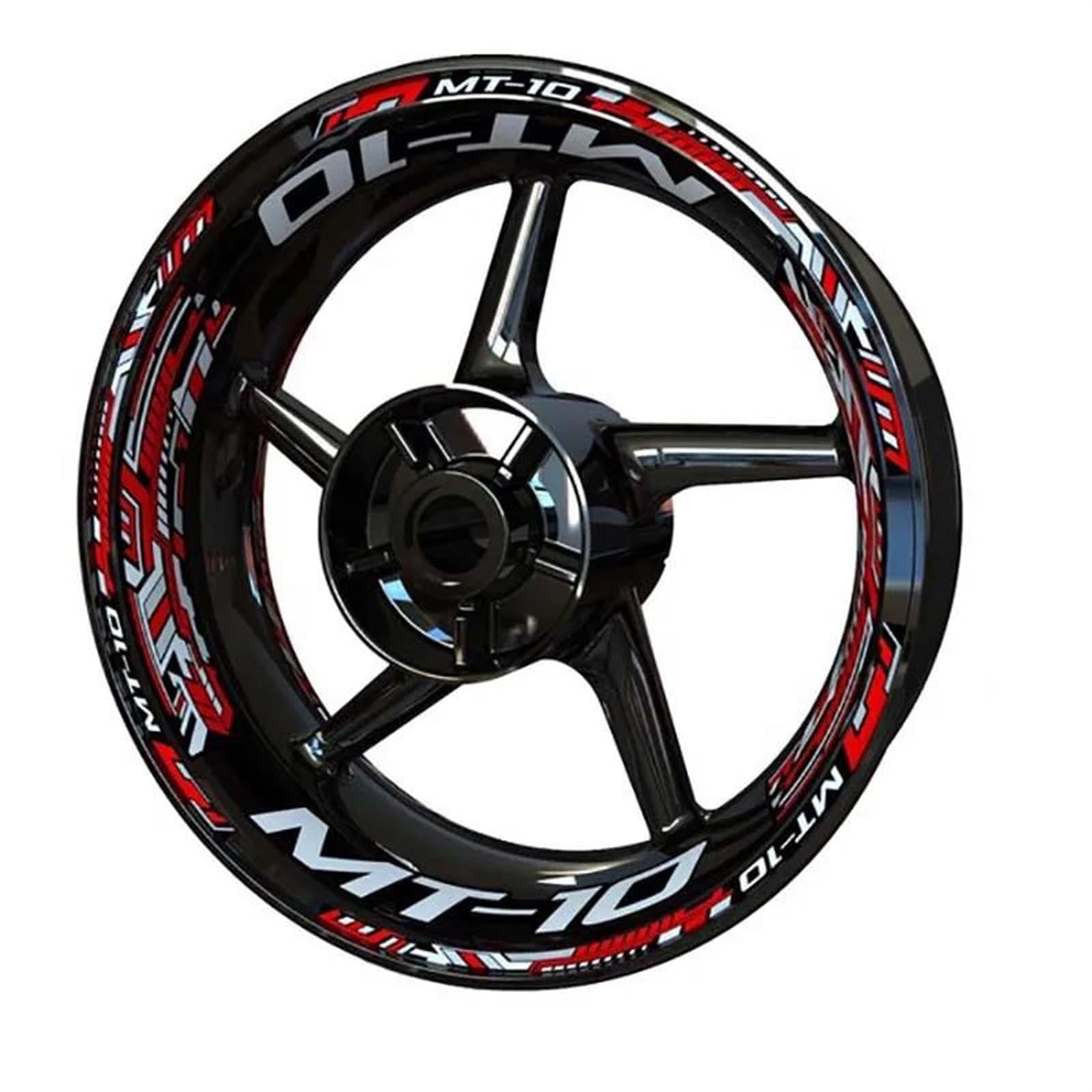 Motorcycle Wheel Stickers Night Reflective Decorative Rim for Yamaha MT10 MT 10 SP(Style 4)