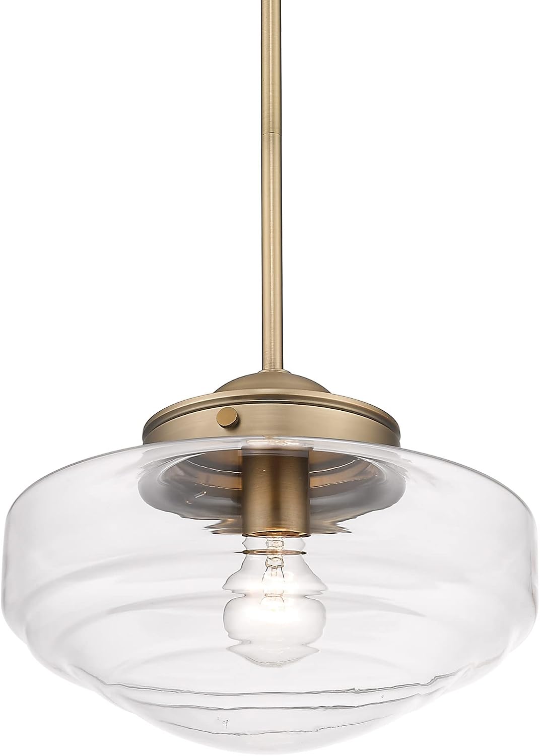 Golden 0508-M MBS-VMG Transitional One Light Pendant from Ingalls MBS Collection in Brass Finish,