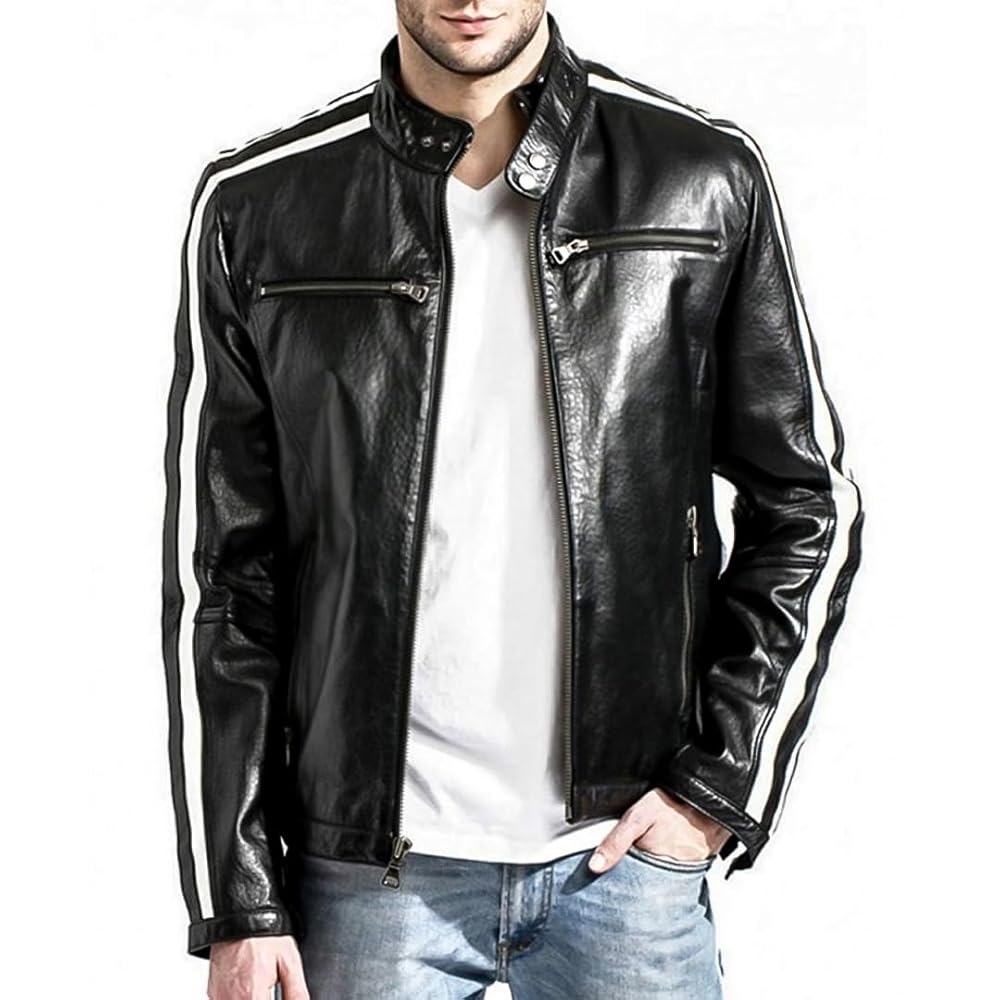 ZEEMAM Leon Resident-Evil Kennedy Motorcycle Men's Leather