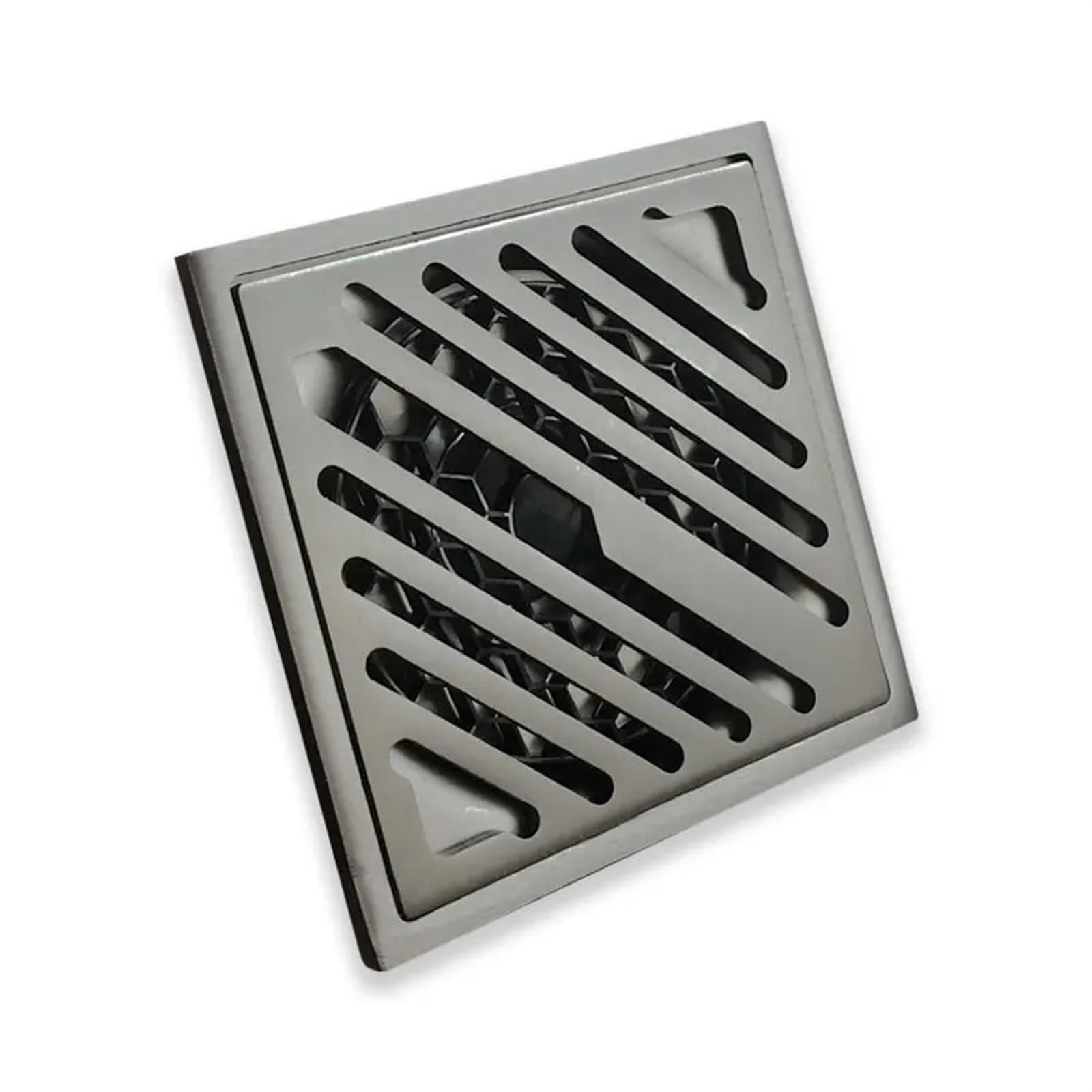 Drain de douche gris mat acier inoxydable 100mm siphon sol cuisine balcon
