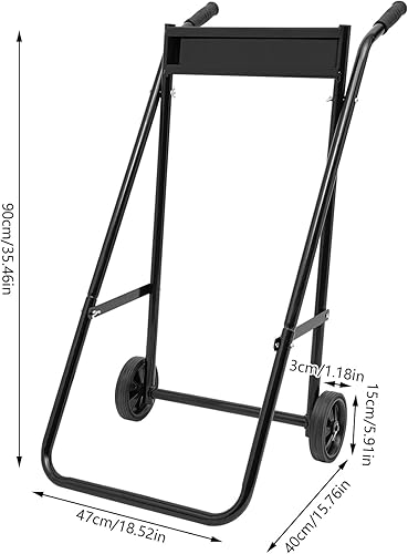Miniatura 4 de Soporte de motor de barco fuera de borda, soporte de motor plegable con 2 ruedas para almacenamiento de motor de barco, carrito Dolly Pro Heavy Duty