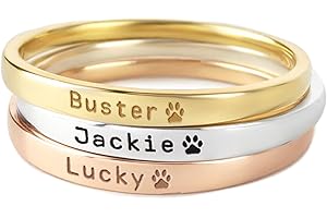 Engraved Pet Name Ring: A Cherished Keepsake for Pet Lovers