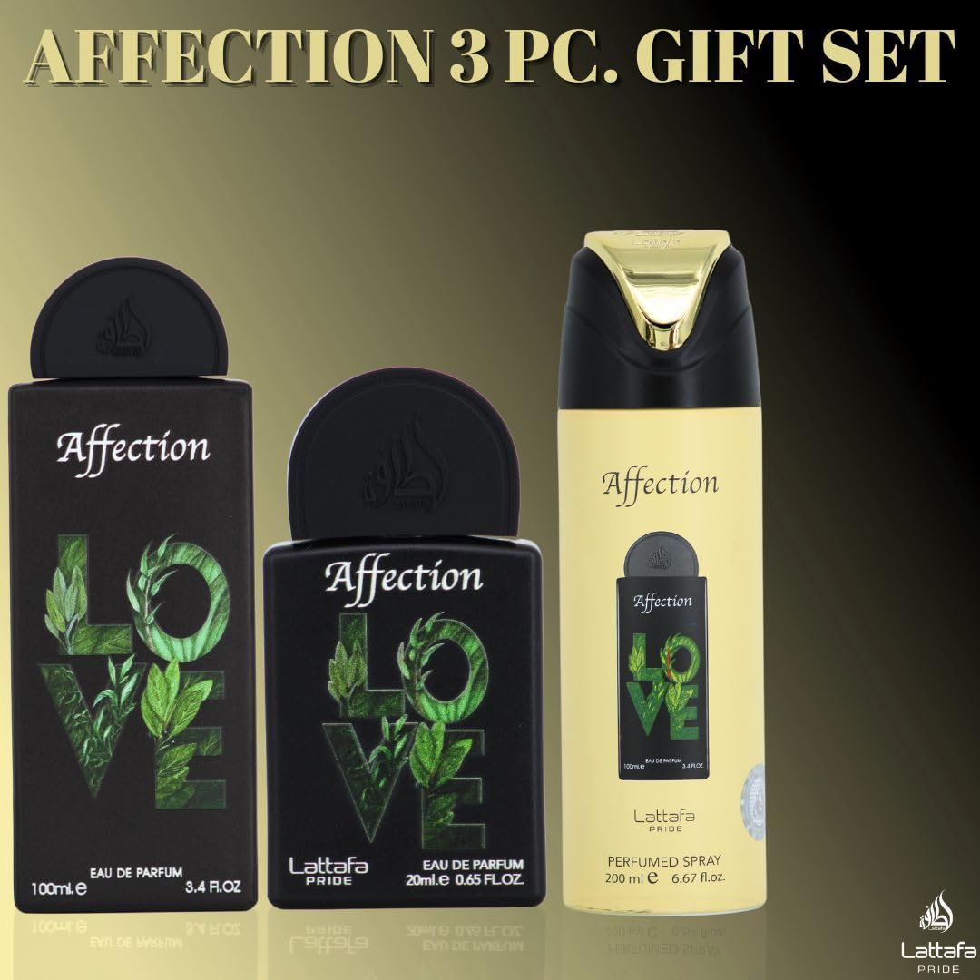 Amazon.com : Lattafa Pride - Affection for Men - 3 Pc Gift Set 3.4