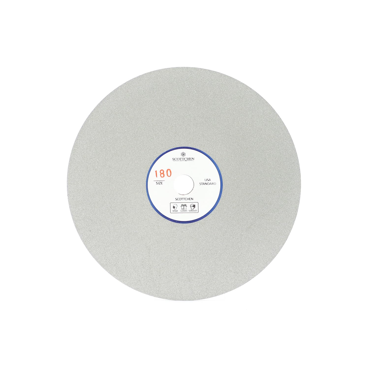 SCOTTCHEN Diamond Grinding Wheel Disc 6" x 1/2" Arbor Hole 180 Grit Abrasive Flat Lap Wheel Sanding Disc for Granite Marble Gem - 1pack