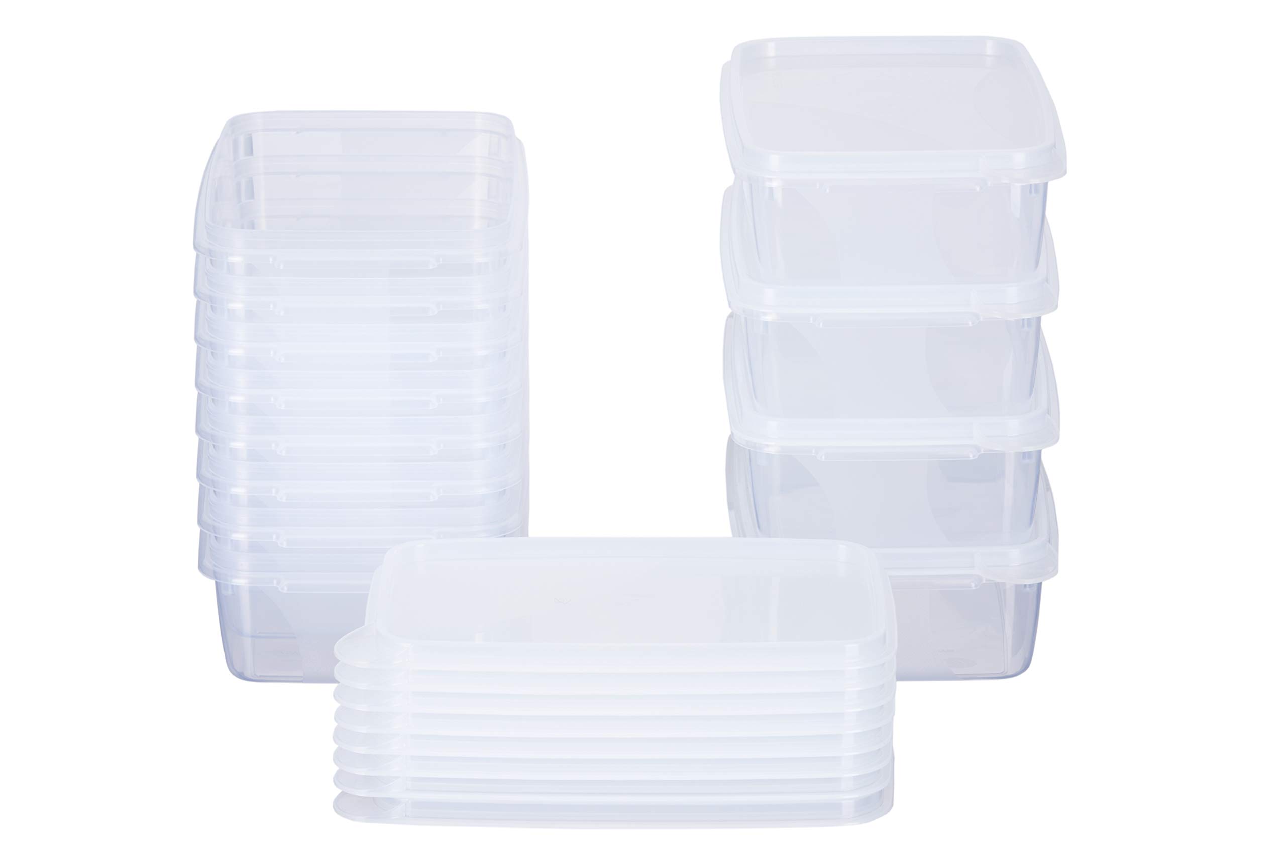 MiraHome Gefrierbehälter 0,5l rechteckig flach 15x10x5cm 12er Set transparent Austrian Quality
MiraHome Frischhaltedose 