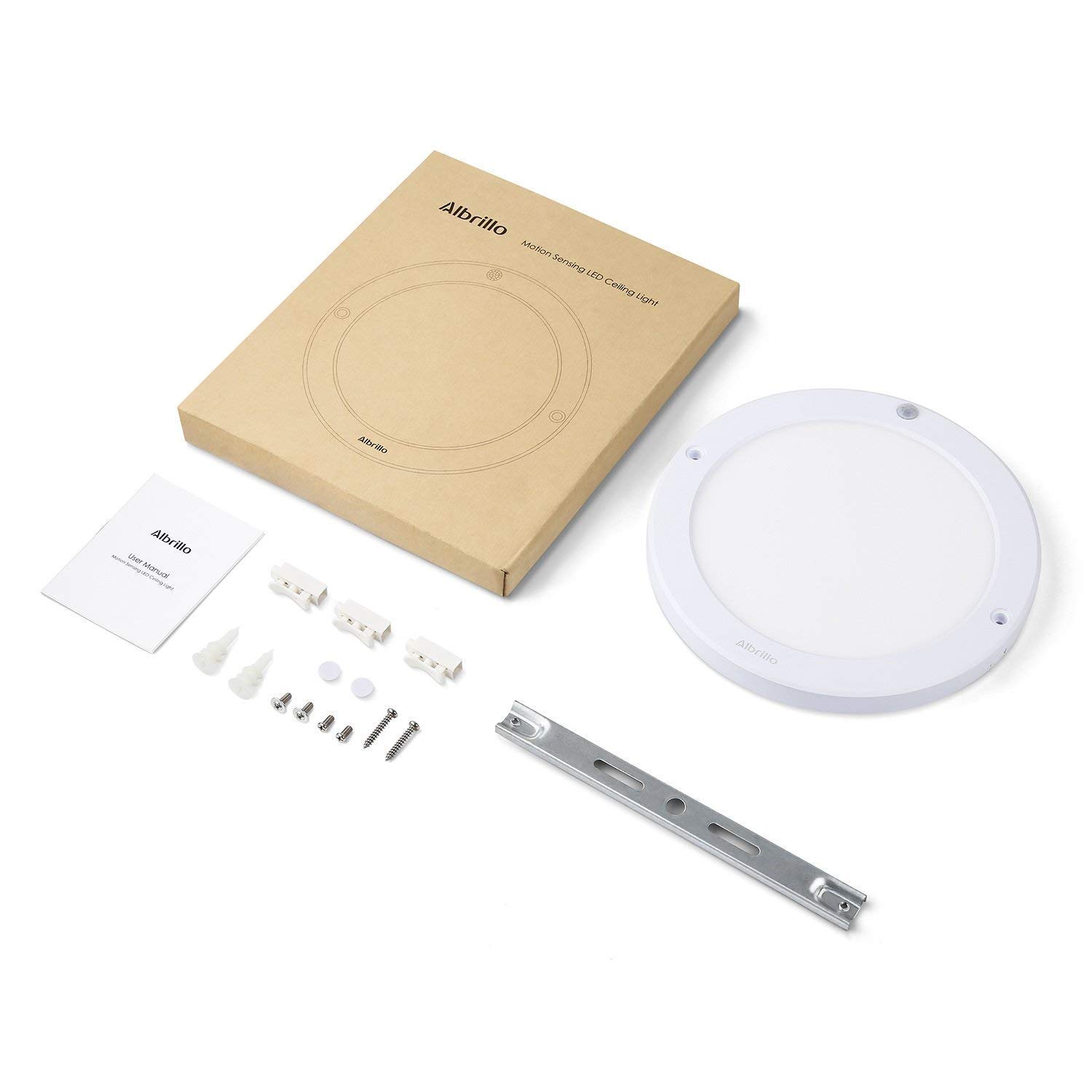 Plafonnier LED 18W Détecteur de Mouvement Infrarouge 1300LM 4000K Blanc Naturel 120° Lampe de Plafond