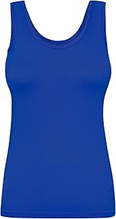 Camiseta de Tirantes para Mujer, Color Verde, Naranja, Rosa y Amarillo, Todo el año, Monocolor y Moteado, Mujer, Color Azul Cobalto, tamaño Extra-Large